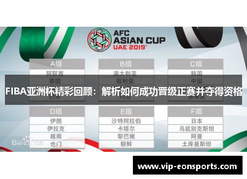 FIBA亚洲杯精彩回顾：解析如何成功晋级正赛并夺得资格